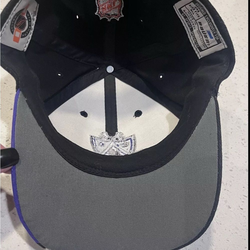 Vintage Bauer Sports Specialties NHL Los Angeles Kings Strapback Hat Cap Black - Picture 3 of 10